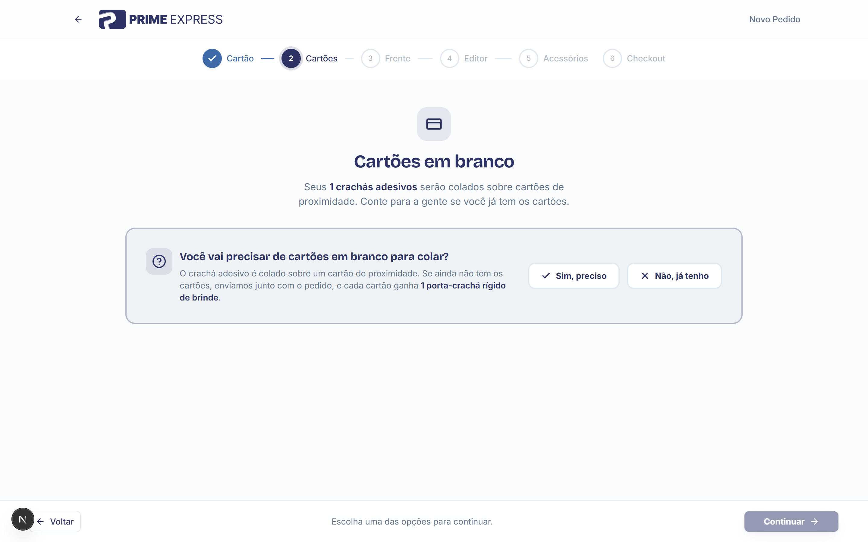 Passo Cartões em branco do cartão adesivo, com o stepper sem o passo Verso
